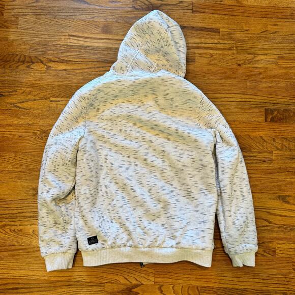 Buffalo David Bitton Francel Men's XL Sherpa Lined Zip Up Sweater White Black - Picture 3 of 15